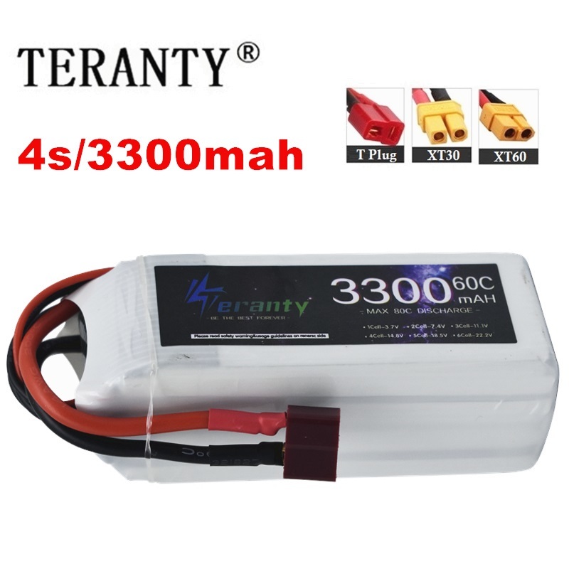Drone Battery Adapter - LiPo Rechargeable Battery 4S 3300mAh 60C