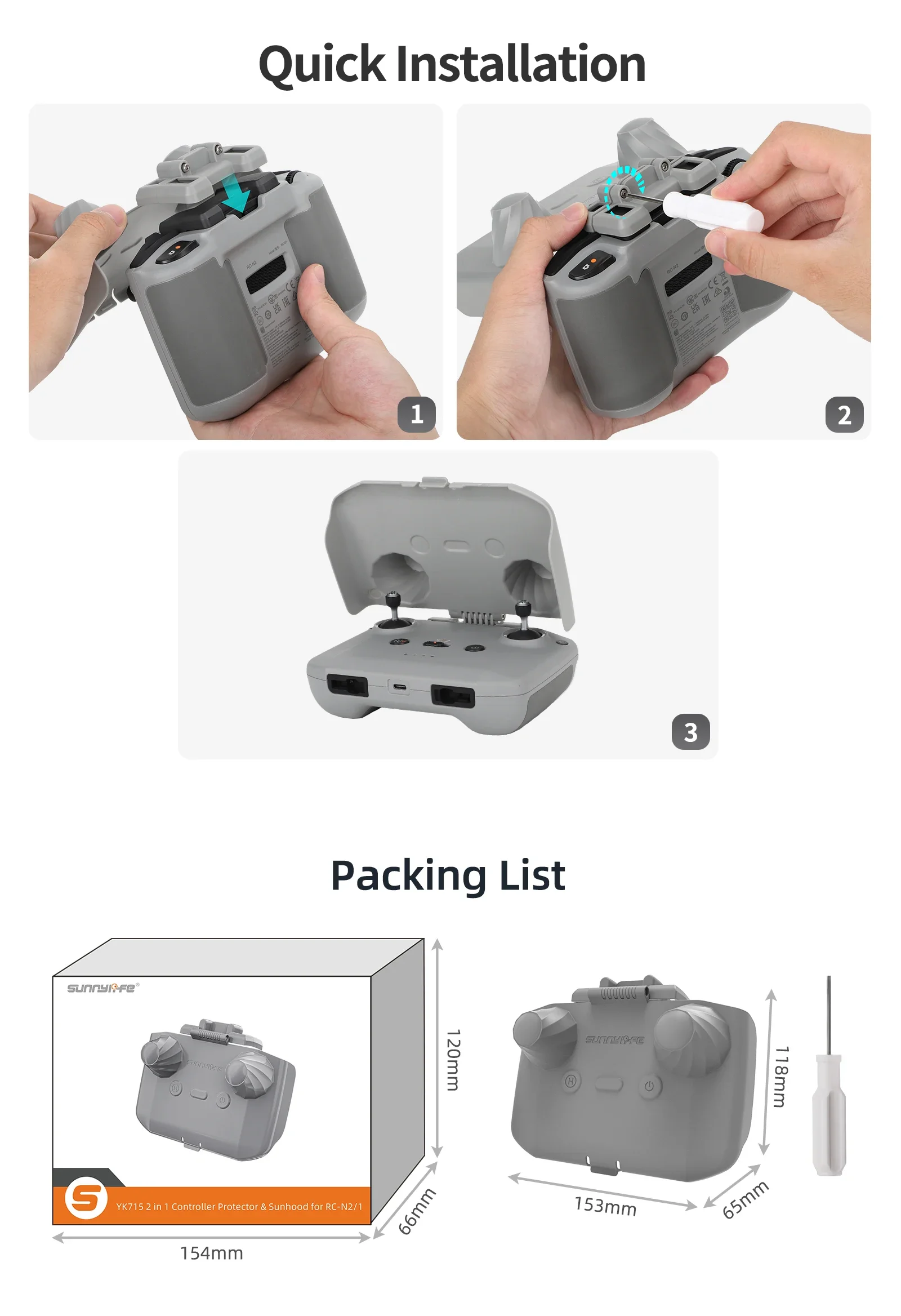 2 in 1 Controller Protector Su - Drone Tablet Mount recension och pris