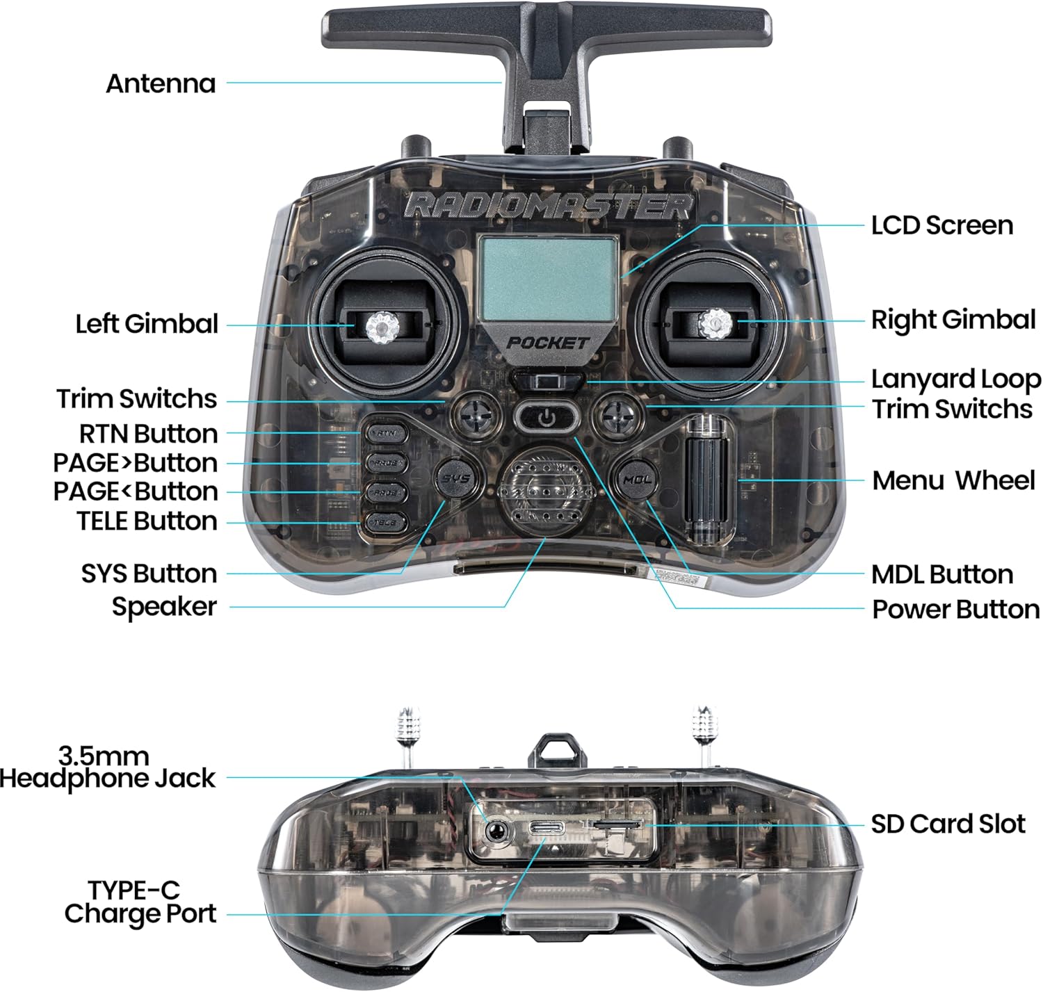 RadioMaster POCKET P16 2.4G Ra - Drone Control Stick recension och pris
