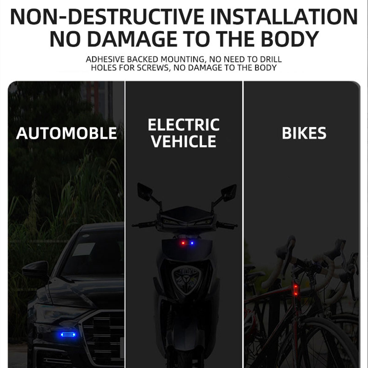 Solar Power Anti-Theft Alarm L - Drone Strobe Light recension och pris