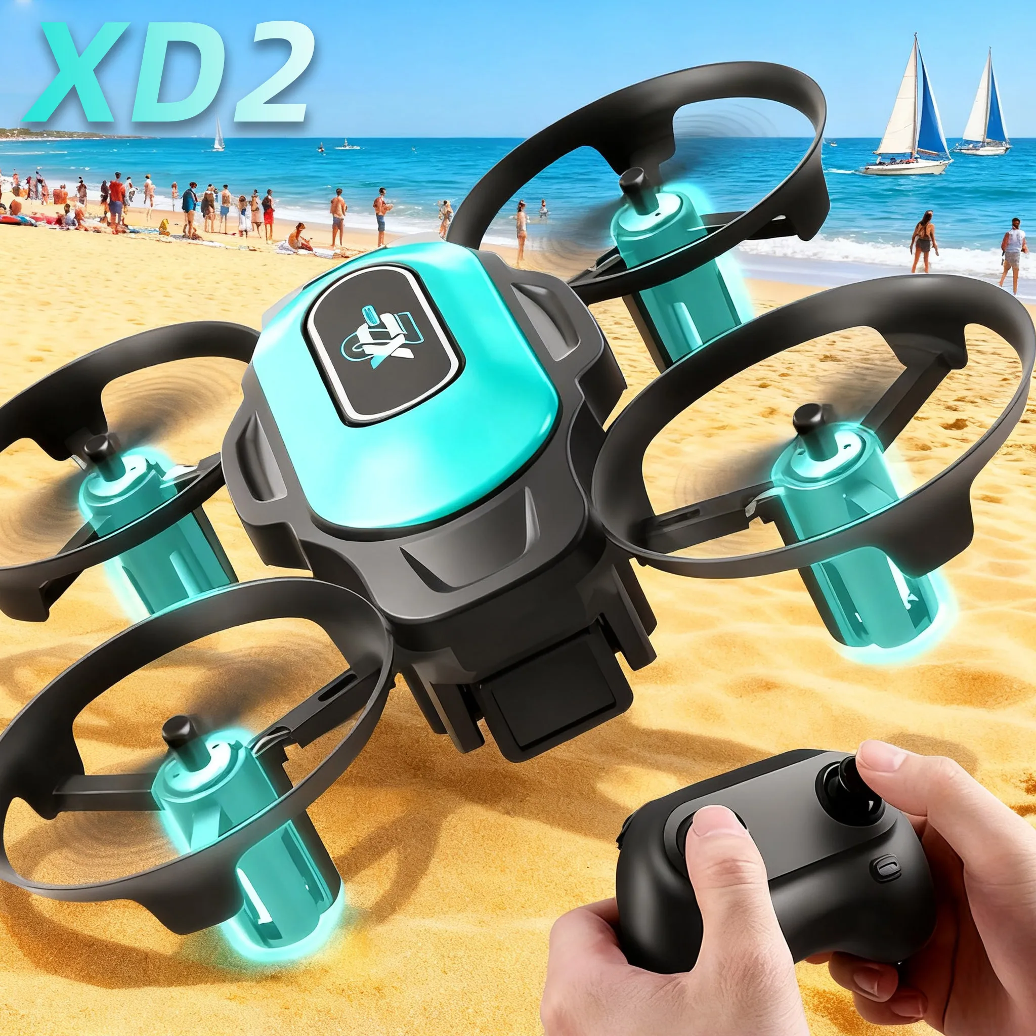 XD2 Mini Drone, 360° Stunt Fli - Drone Remote Controller Lanyard recension och pris