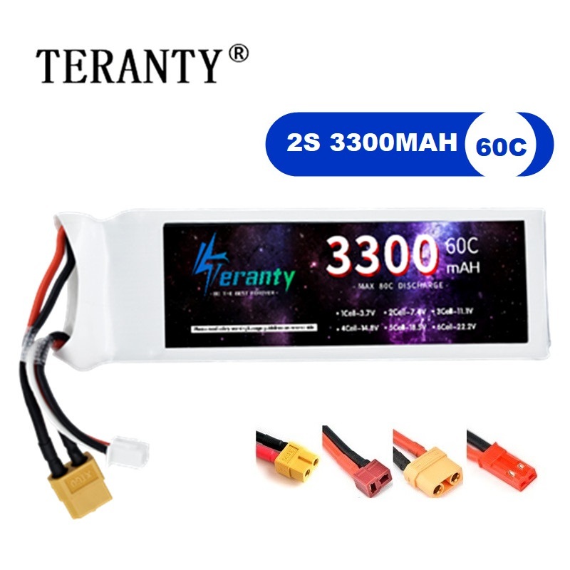 2S 7.4V LiPo Battery 3300mAh 6 - Drone Battery Adapter recension och pris