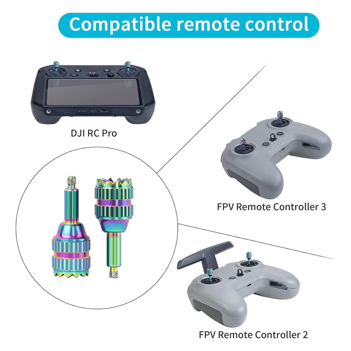 DT75BG 4PCS Metal Control Joys - Drone Control Stick recension och pris