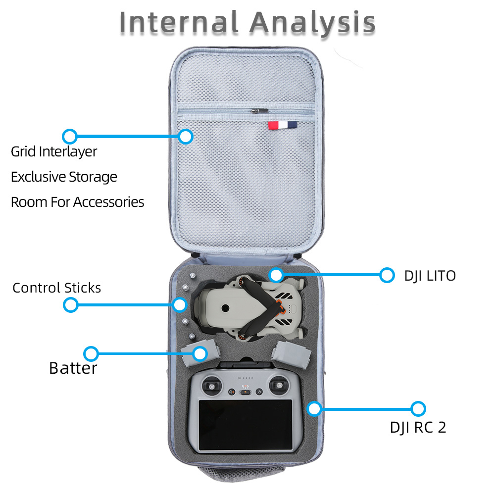 For DJI Lito 1/Lito X1 Portabl - Drone Carrying Case recension och pris