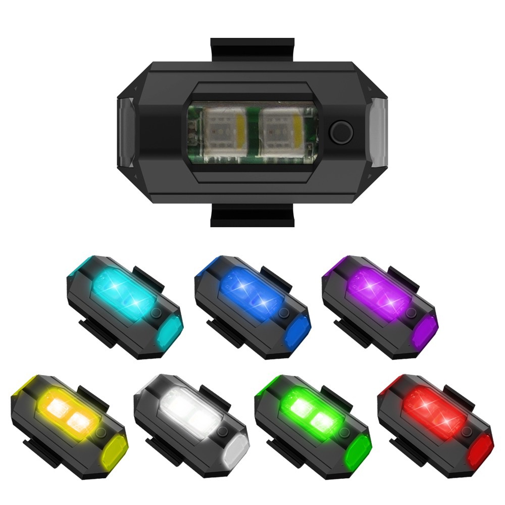 1PC 7 Color Mini USB Charging  - Drone Strobe Light recension och pris