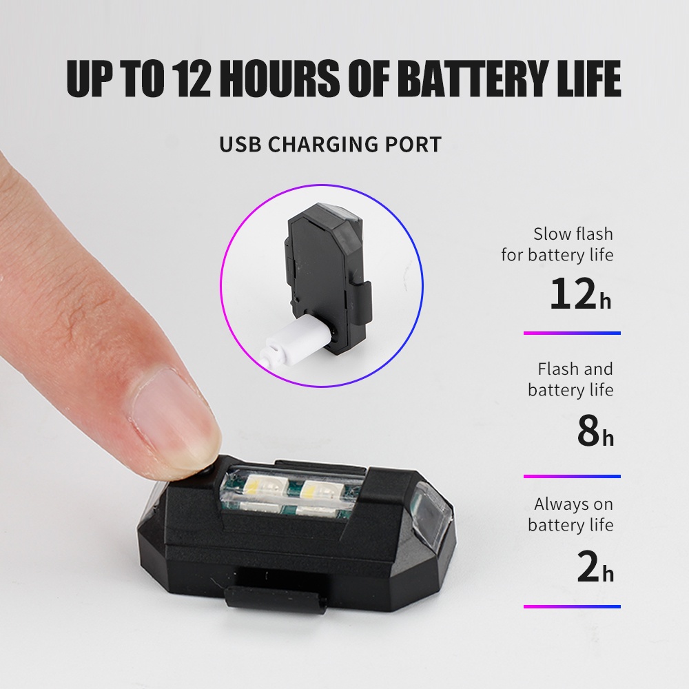 1PC 7 Color Mini USB Charging  - Drone Strobe Light recension och pris