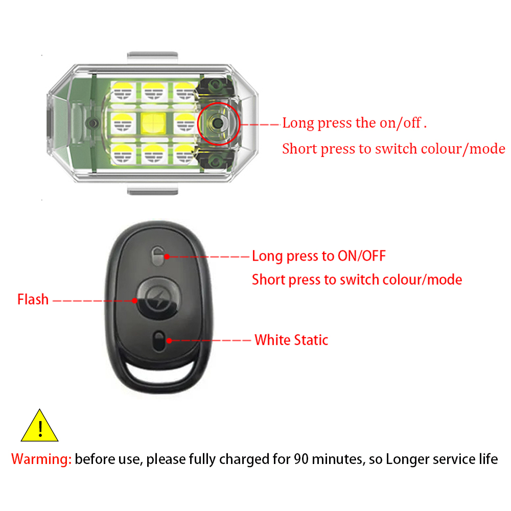 1/2/4pcs Wireless LED Drone St - Drone Strobe Light recension och pris
